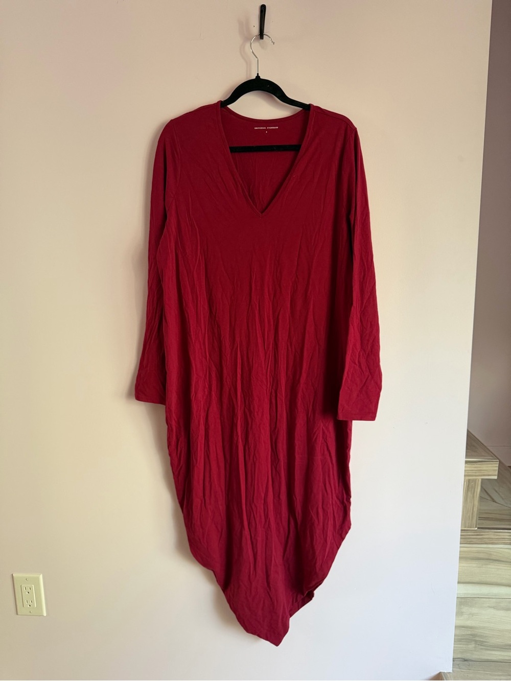 Universal Standard Red V-Neck Long Sleeve Women’s Dress S